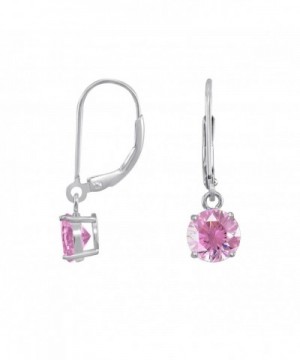 Rhodium Sterling Brilliant Leverback Earrings