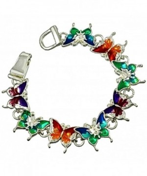 DianaL Boutique Colorful Butterfly Enameled
