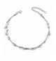 SHEGRACE Sterling Layered Anklets Bracelet