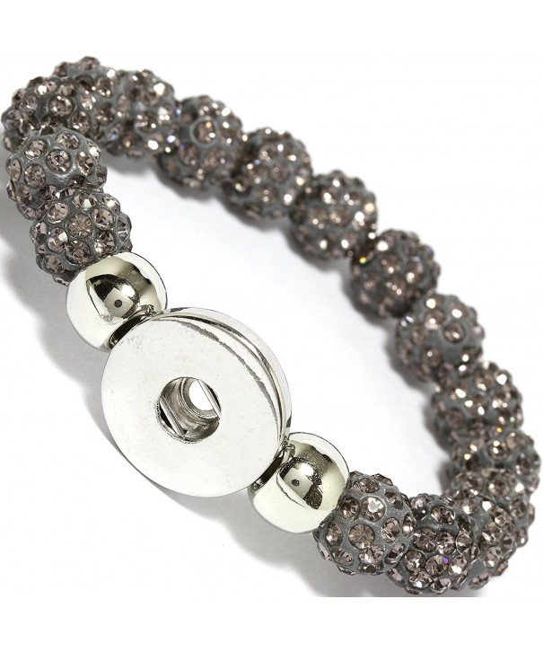 AnsonsImages Rhinestone Stretch Button Bracelet