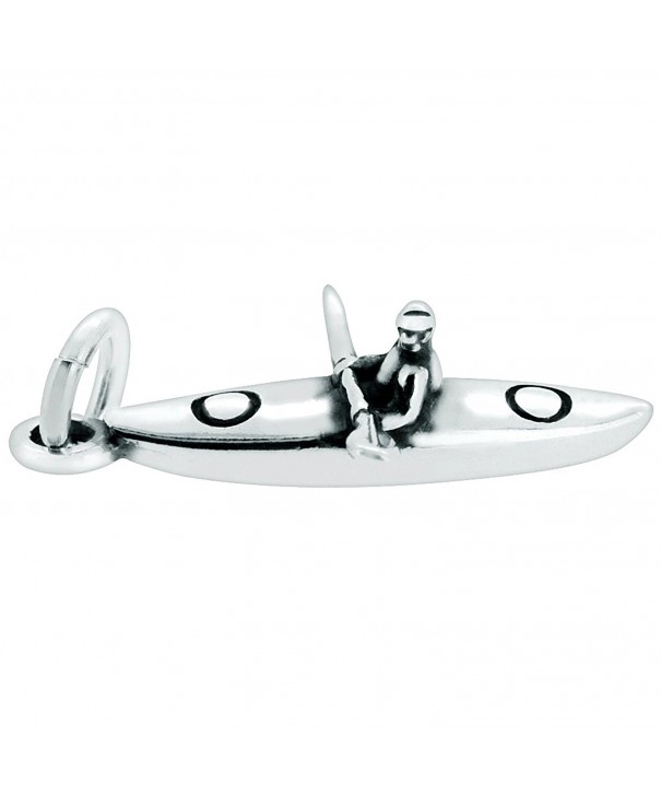 Sterling Silver Kayaker Charm 19