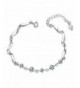 Womens Sterling Silver Zirconia Bracelet