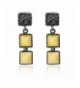 Sterling Butterscotch Amber Squares Earrings