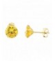 Yellow 1 5tcw Simulated Citrine Earrings