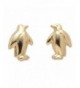 Yellow Gold Penguin Earrings Jewelry