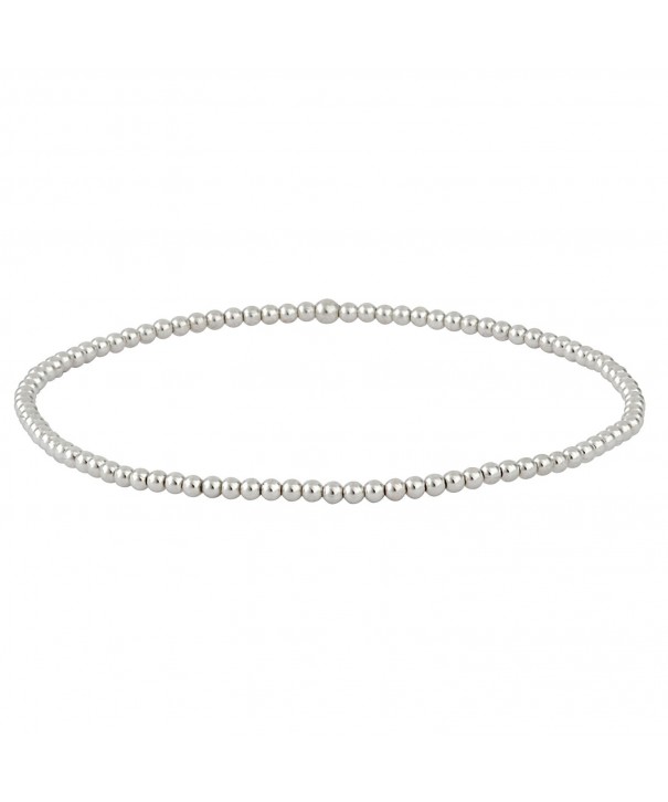 Silverly Sterling Polished Elastic Bracelet