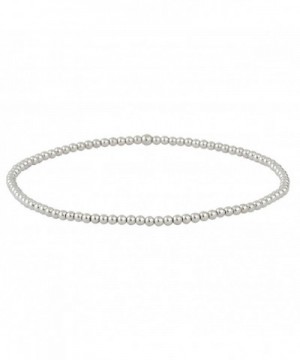 Silverly Sterling Polished Elastic Bracelet