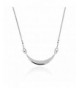 Horizontal Crescent Sterling Pendant Necklace