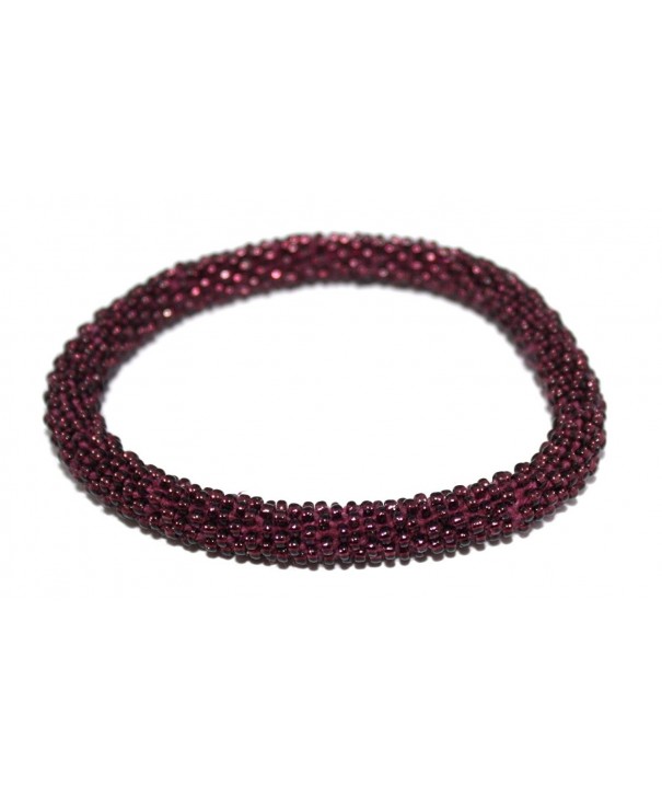 Crochet Bracelet Glass Nepal SB473