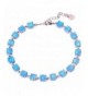 CiNily Created Rhodium Gemstone Bracelet