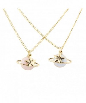 Lux Accessories Enamel Planet Necklaces