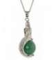 Mermaid Pendant Chain Necklace Jade