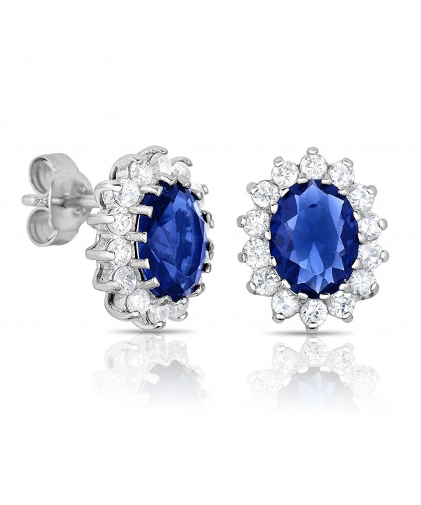 Sterling Sapphire Princess Middleton Earrings