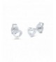 Sterling Silver Hollow Heart Earrings