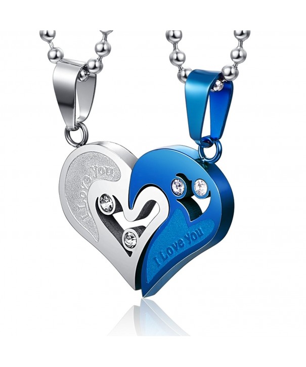 Couple Stainless Necklace Pendant Silver