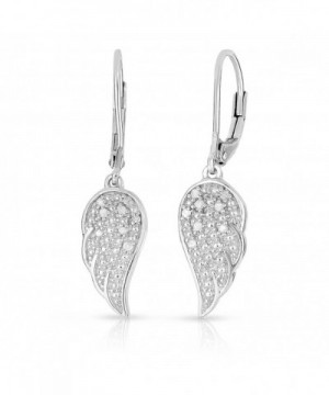 Genuine Diamond Earrings Sterling Silver