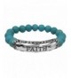 Inspirational Stretch Bracelet Imitation Turquoise