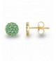 Yellow Simulated Emerald Earrings Diameter