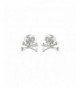 Sterling Silver Jewelry Crossbone Earrings