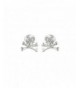 Sterling Silver Jewelry Crossbone Earrings