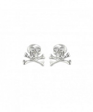 Sterling Silver Jewelry Crossbone Earrings
