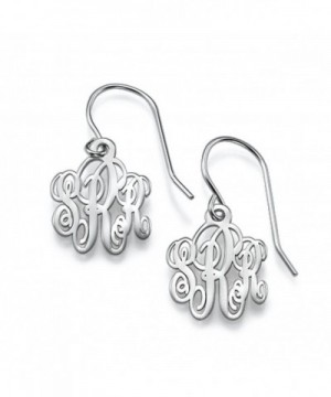 Personalized Monogram Earrings Initial Sterling silver