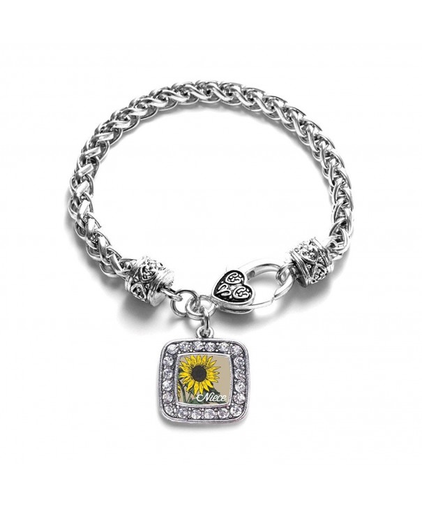 Sunflower Classic Silver Crystal Bracelet