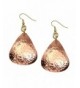 Hammered Tear Drop Copper Earrings