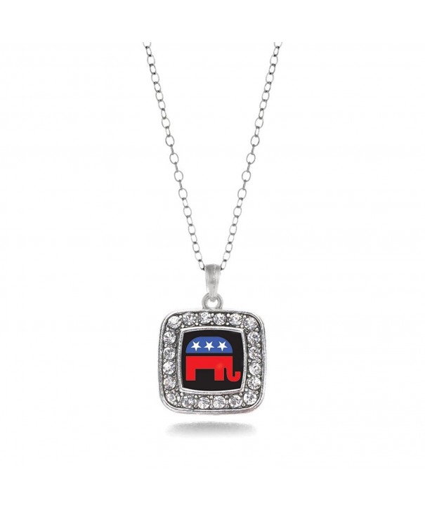 Inspired Silver Republican Elephant Necklace