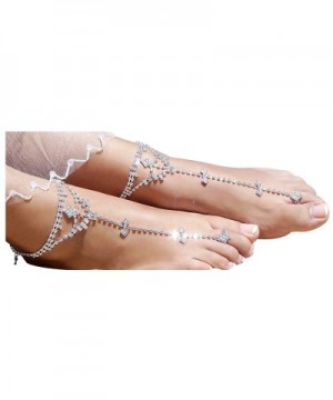 Barefoot Sandals Sparkling Crystal Rhinestone