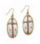 Anju Tri Tone Cross Metal Earrings