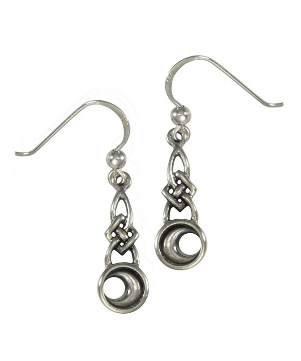 Sterling Silver Celtic Crescent Earrings