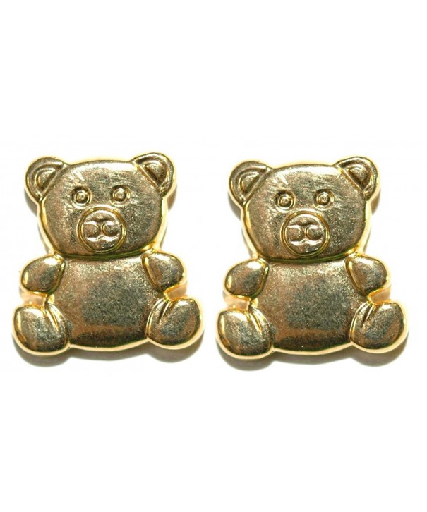 Gold Colored Teddy Earrings S074