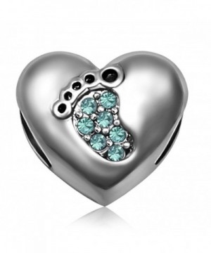 JMQJewelry Birthstone Footprints Crystal Bracelets