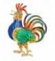 Alilang Colored Rhinestones Chicken Rooster