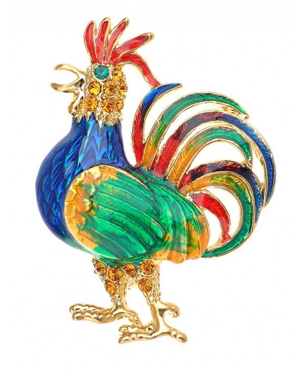 Alilang Colored Rhinestones Chicken Rooster