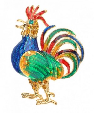 Alilang Colored Rhinestones Chicken Rooster