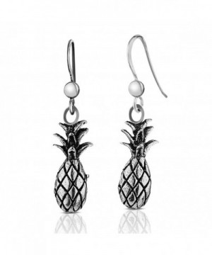 Sterling Silver Pineapple Polished Earrings