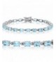 Topaz Tennis Bracelet Sterling Silver