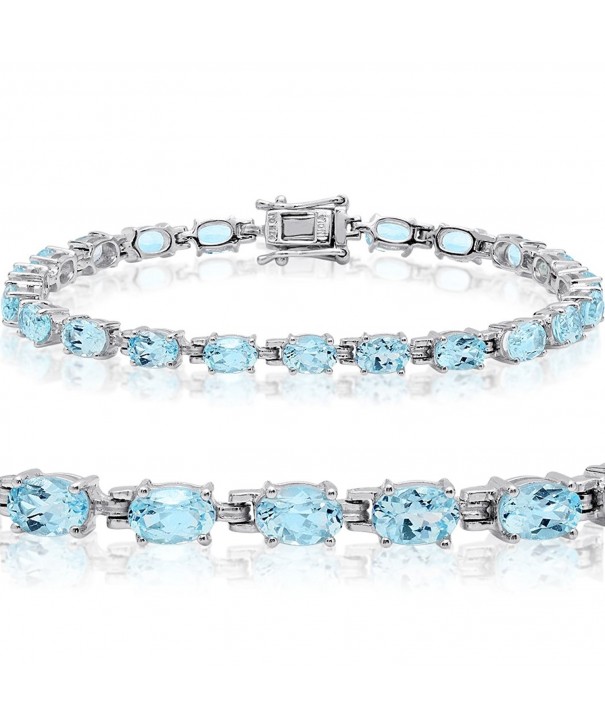 Topaz Tennis Bracelet Sterling Silver