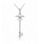 Diamond Fleur Lis Key Pendant