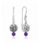 Sterling Dangling Amethyst Gemstone Earrings