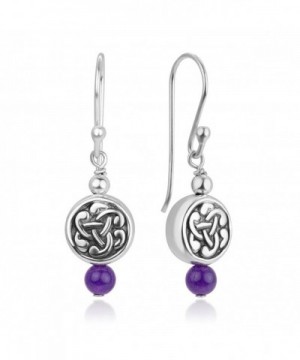 Sterling Dangling Amethyst Gemstone Earrings