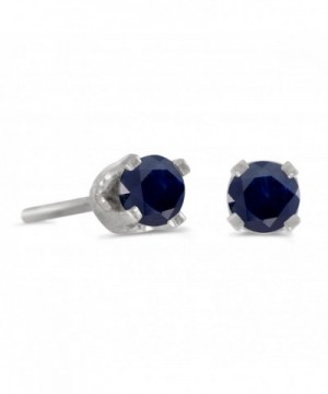 Petite Round Genuine Sapphire Earrings