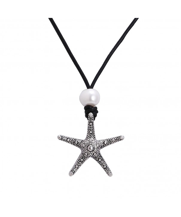 Starfish Necklace Sterling Freshwater Shengsheng