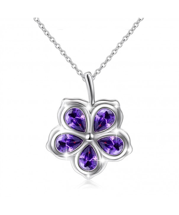 Sterling Silver Flower Pendant Necklace