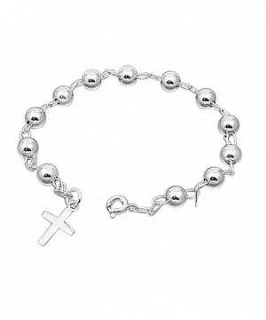 Sterling Silver Rosary Bracelet Inches