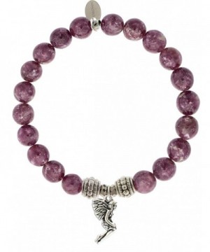 EvaDane Natural Lepidolite Gemstone Bracelet