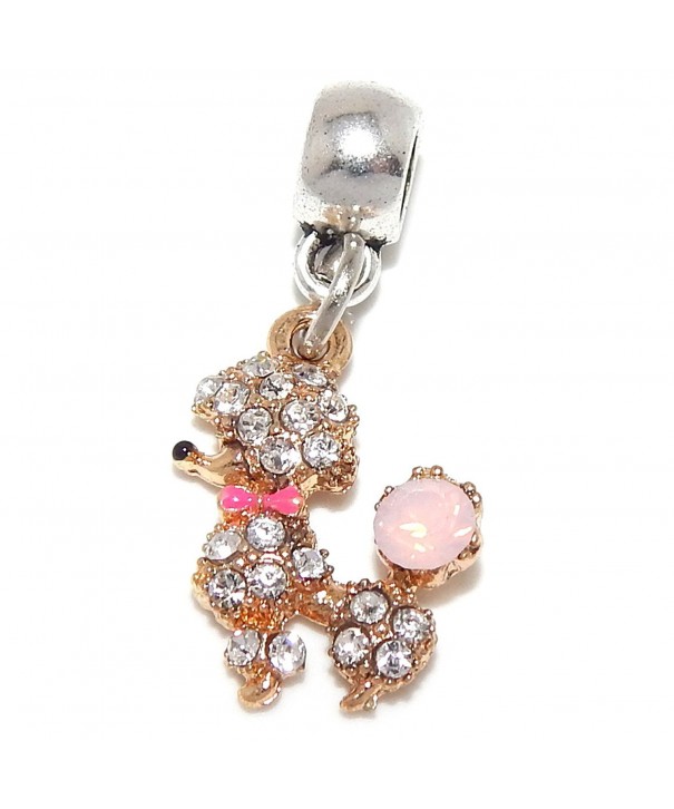 Jewelry Monster Dangling Poodle Crystals