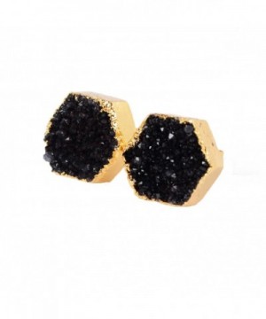 ZENGORI Plated Hexagon Earrings G0616
